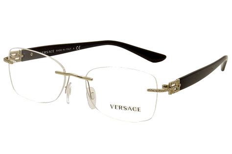 versace clear glasses frames|versace rimless eyeglass frames.